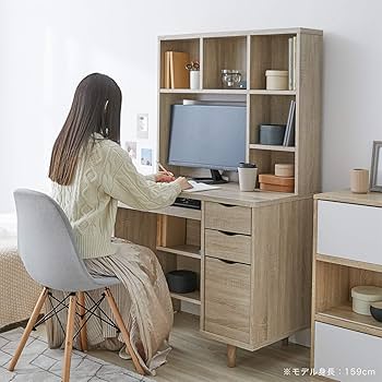 Amazon | LOWYA ロウヤ デスク パソコンデスク 学習机 勉強机 幅